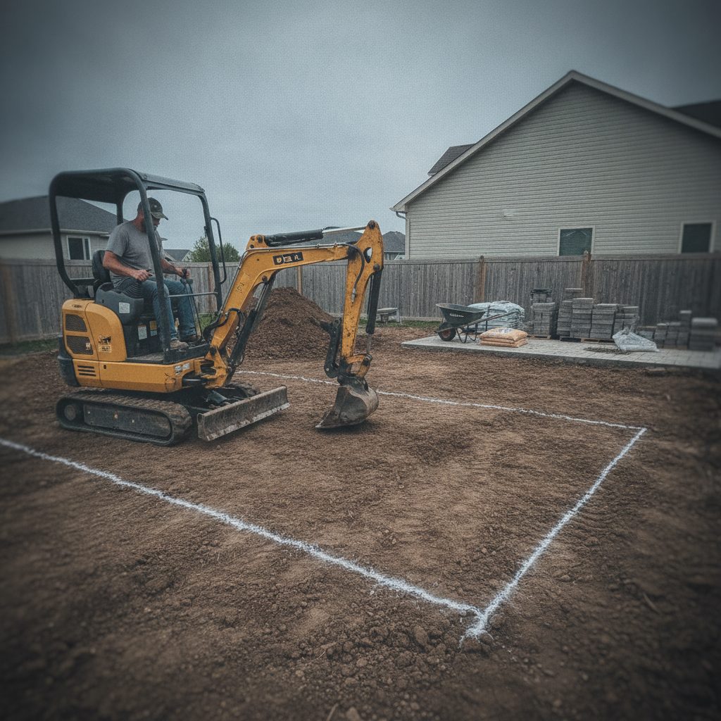 Patio construction covering Cavan Town